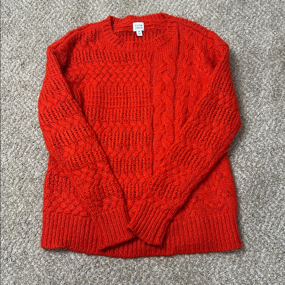 Peyton Jensen Vibrant Red Knit Sweater
